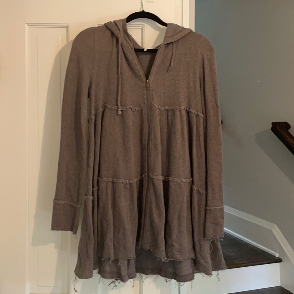 Free People Brown Teddy Jacket